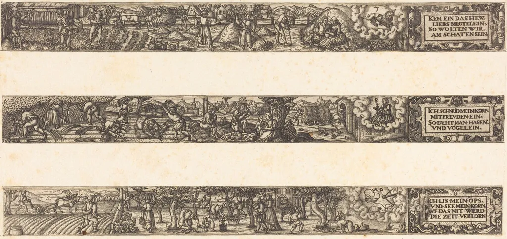 Three Months, by Franz Brun, ink, 1584