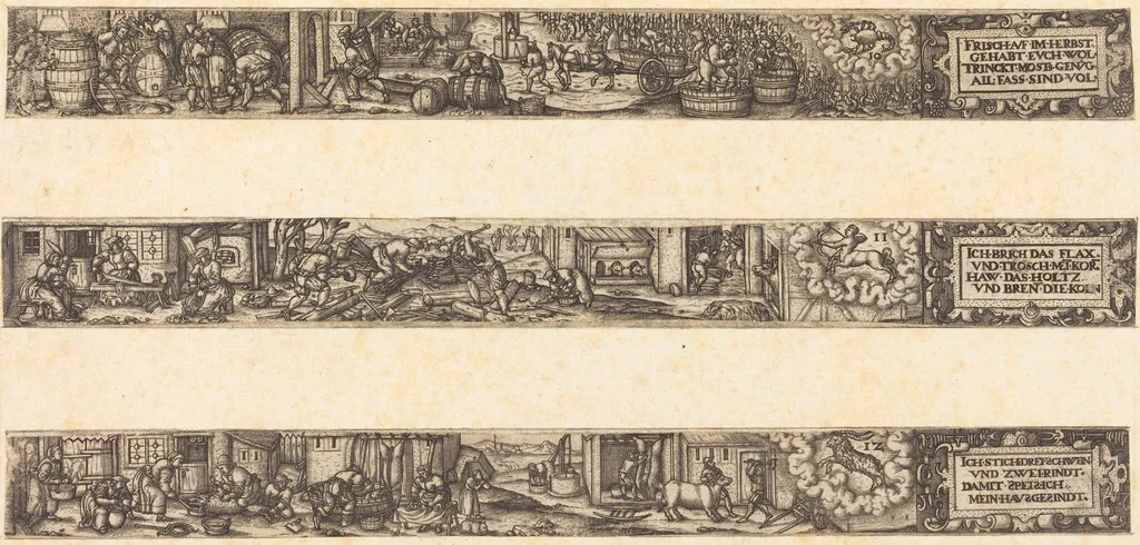 Three Months, by Franz Brun, ink, 1584