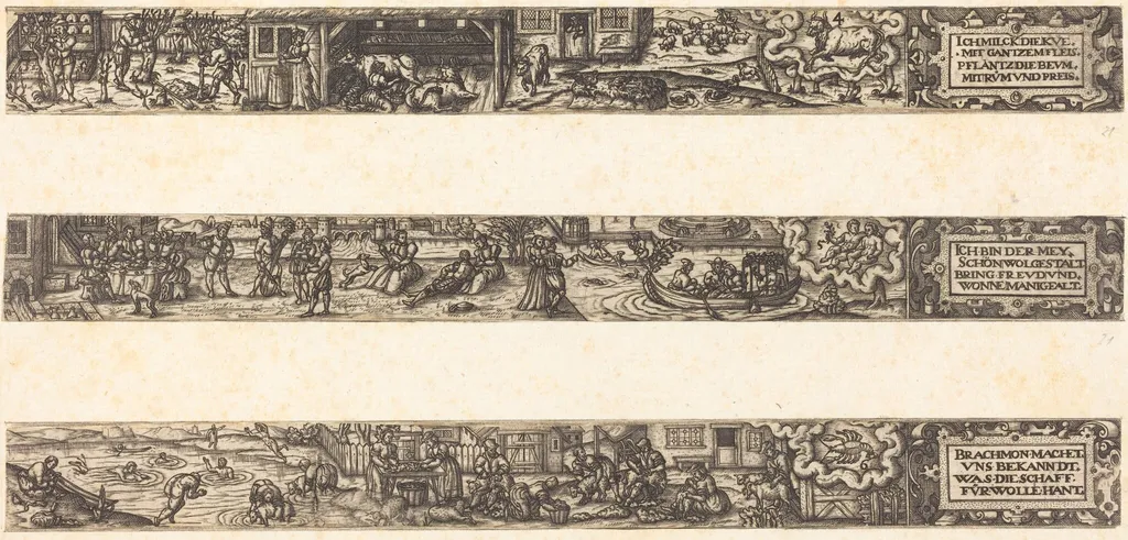 Three Months, by Franz Brun, ink, 1584