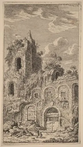 Fragment of the Old City Wall at San Giovanni Laterano, by Franz Edmund Weirotter