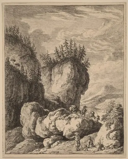 The Road Crossing Mount Praco, from Ricci to Genoa, by Franz Edmund Weirotter