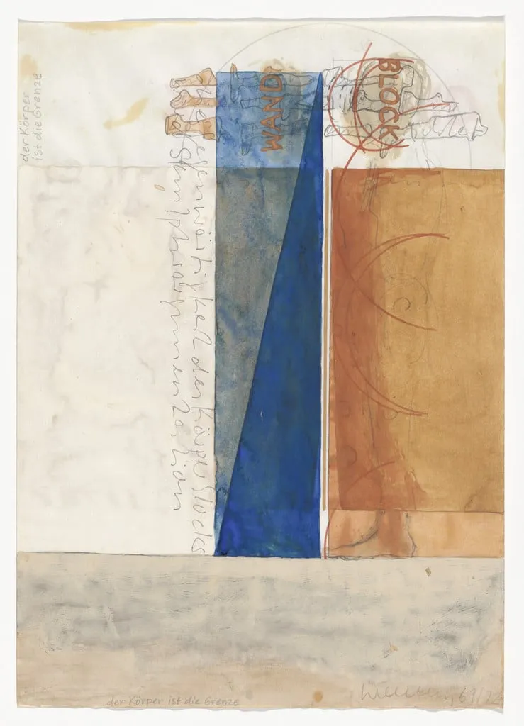 Untitled, by Franz Erhard Walther, watercolor, 1970