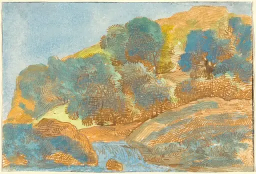 Hilly Landscape with a Stream, by Franz Innocenz Josef Kobell