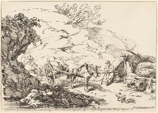 Horse and Cart in Quarry, by Franz Joseph Manskirch