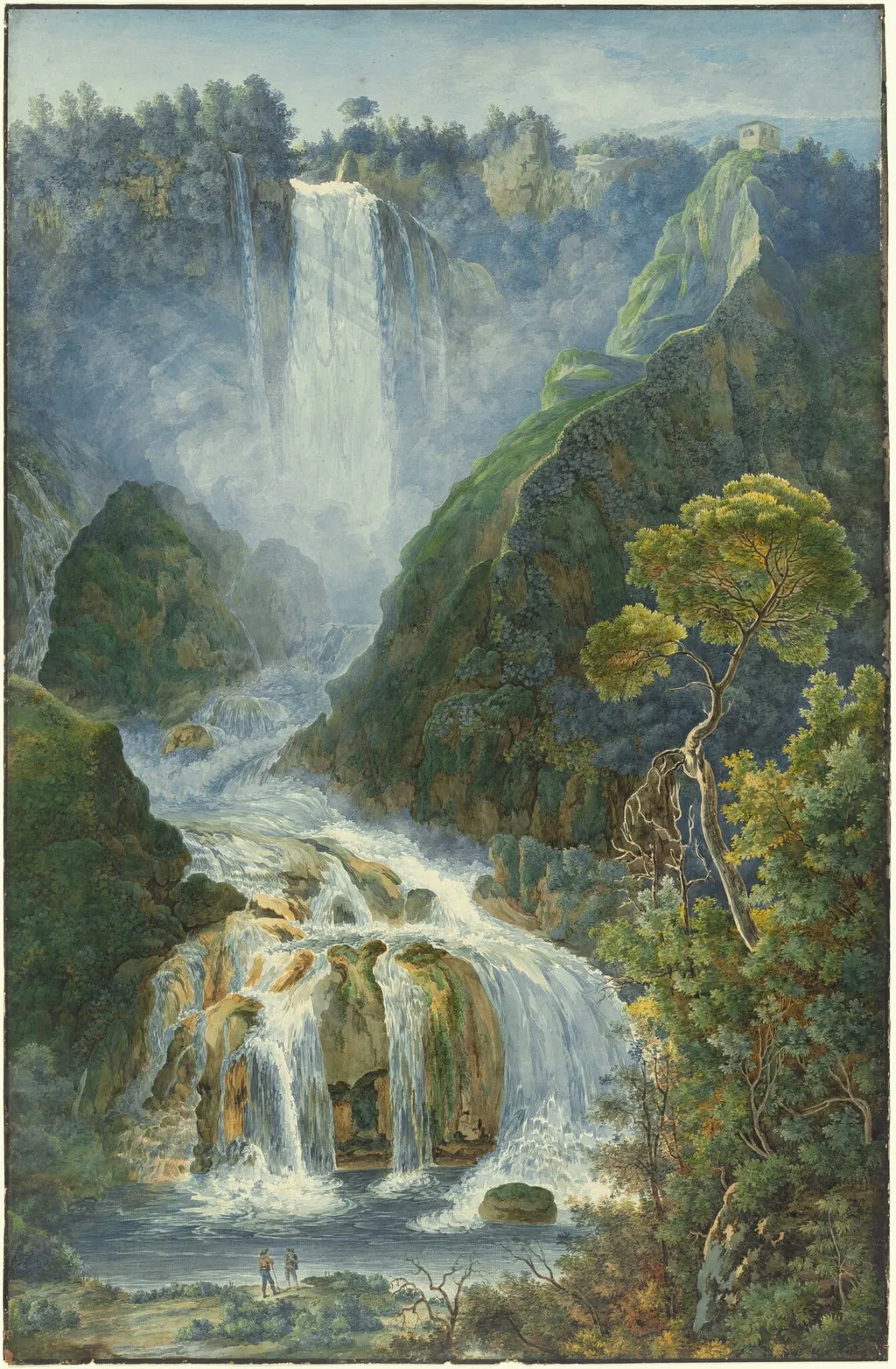 The Grand Waterfalls at Terni, by Franz Kaisermann, gouache, 1794