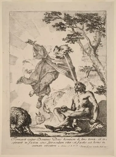 God Breathing Life into Adam, by Franz Karl Palko