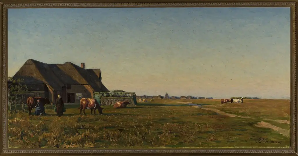 Landscape with a farmyard, by Franz Korwan