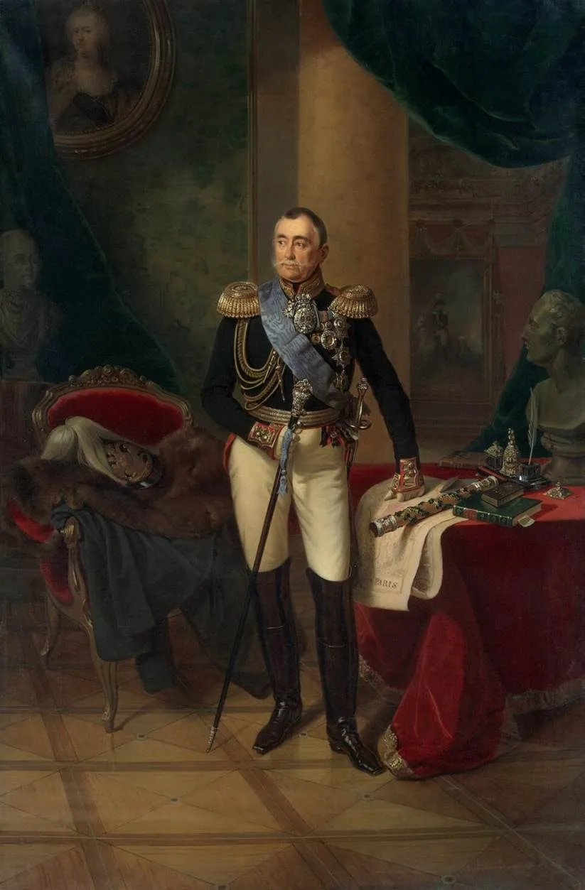 Portrait of Prince Pyotr Volkonsky, by Franz Krüger, oil, 1850
