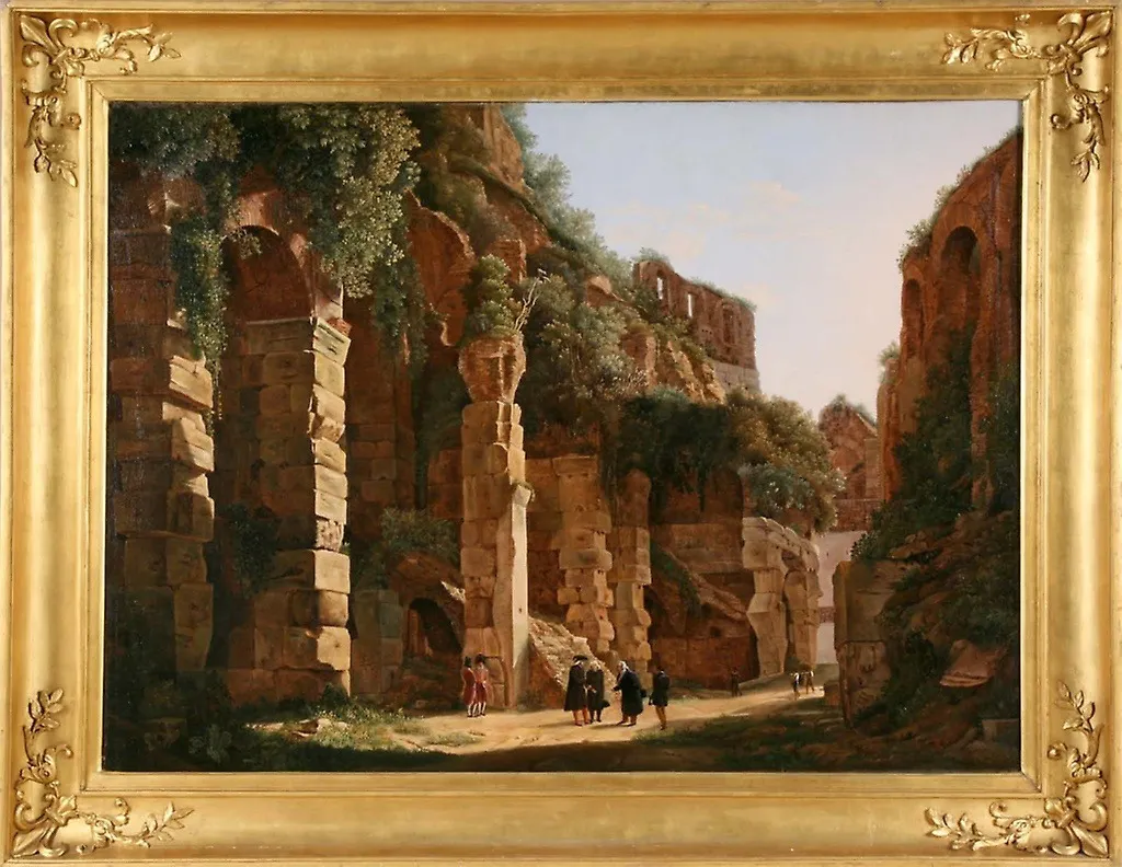 Inside the Colosseum, by Franz Ludwig Catel, oil, 1823