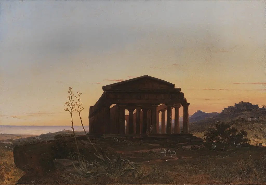 The Temple of Concordia by Girgenti, by Franz Ludwig Catel