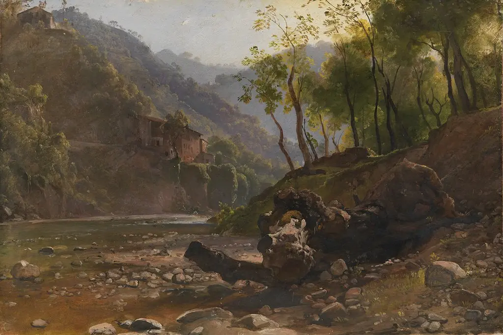 View of a Wooded River, by Franz Ludwig Catel