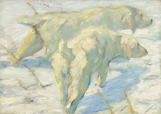 Siberian Dogs in the Snow, by Franz Marc