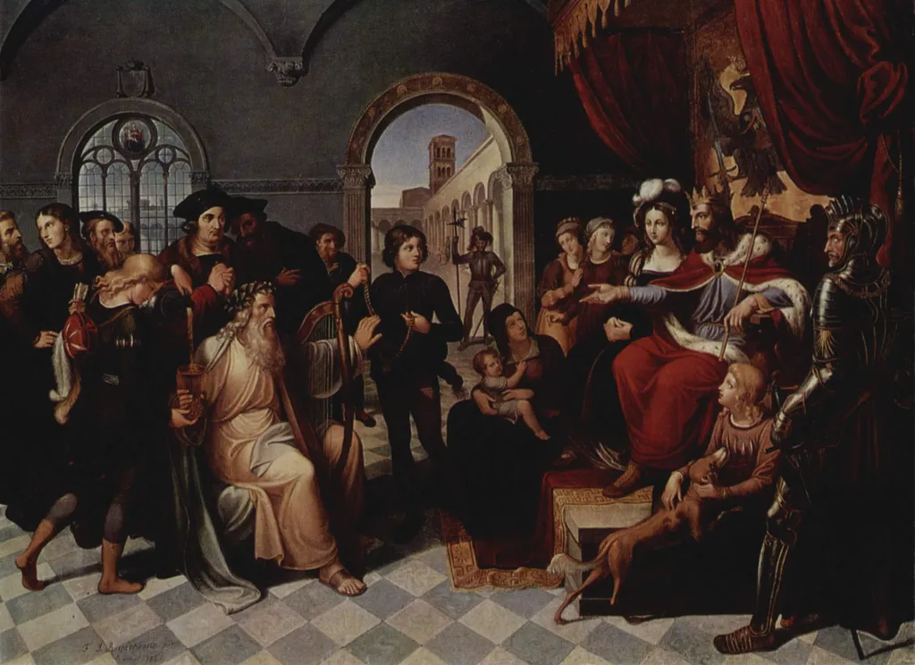 Singer, by Franz Riepenhausen, oil, 1820
