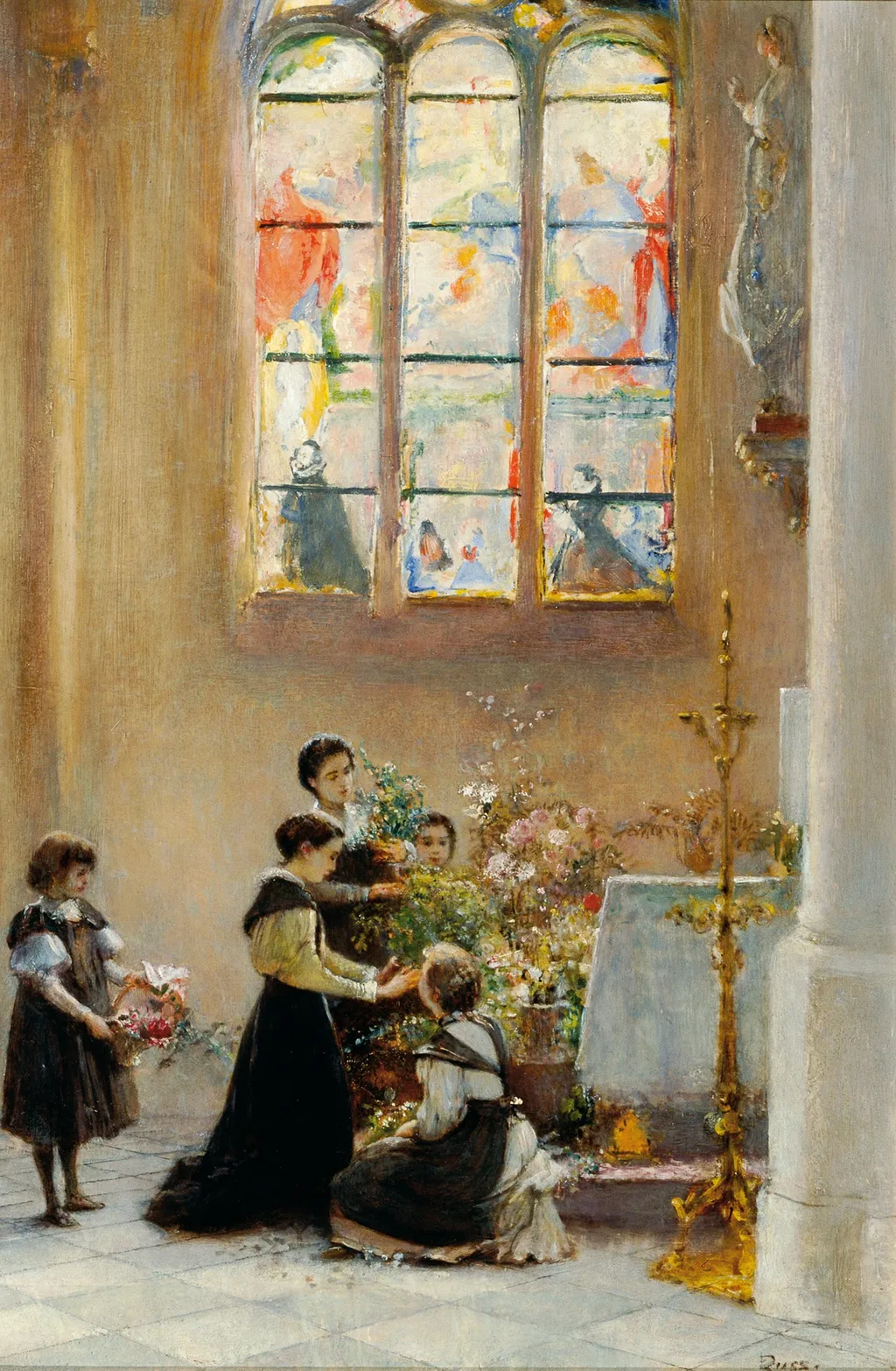 Fest St. Maria in einer Kirche in Venedig, by Franz Russ the Younger, unspecified, 1898