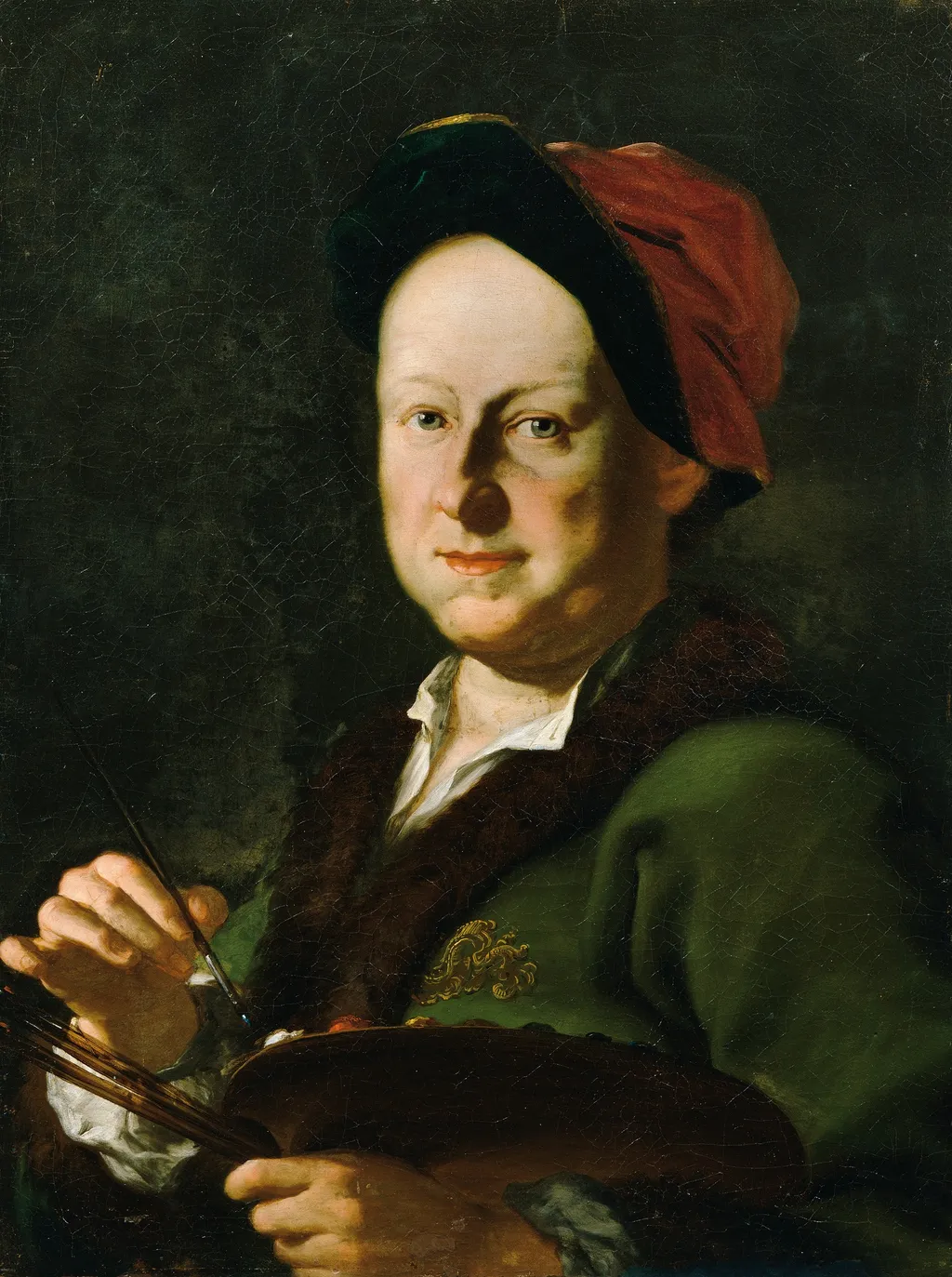 Portrait of the battle painter August Querfurt (1696-1761), by Franz Sebald Unterberger, oil, 1752