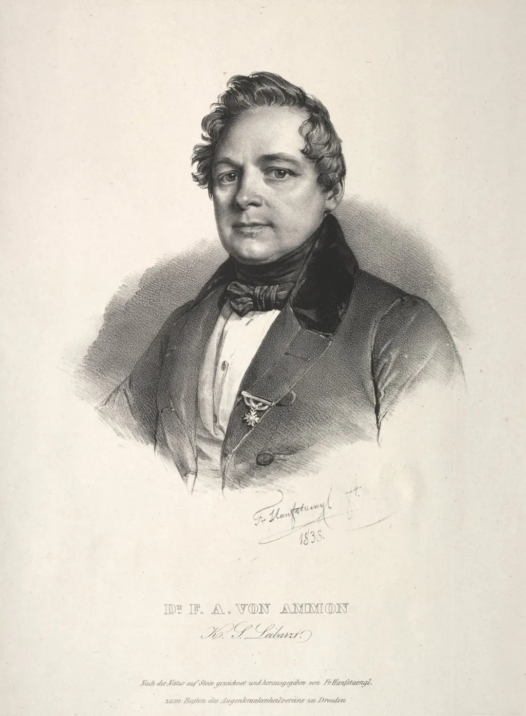 Dr. Friedrich August von Ammon, by Franz Seraph Hanfstaengl, 1838