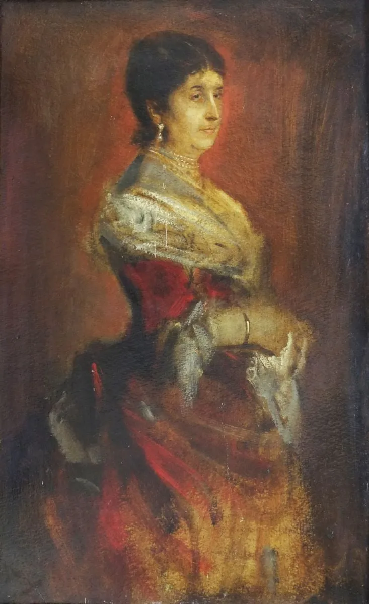 Portretul Laurei Acton Minghetti, by Franz Seraph von Lenbach, unspecified