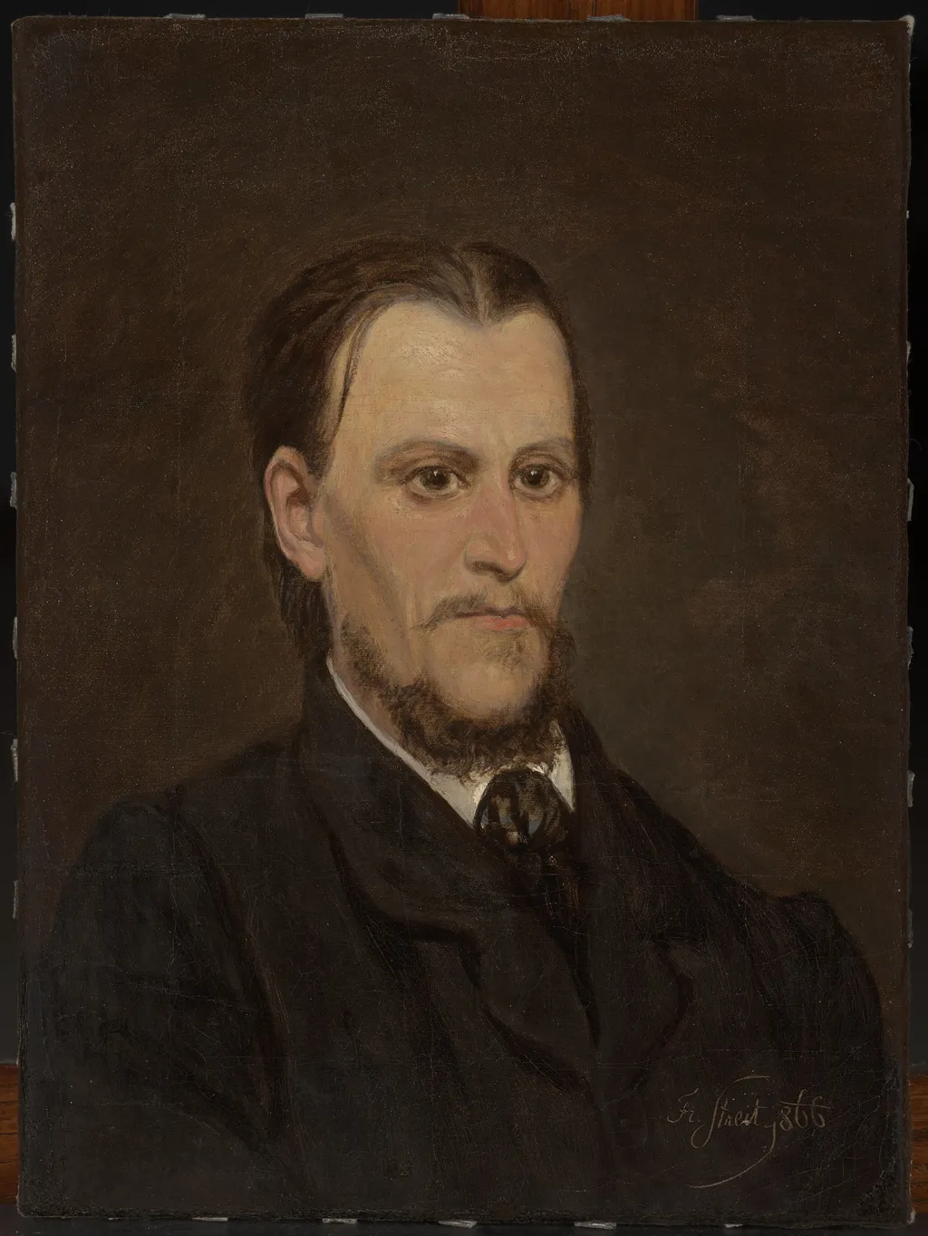 Self-Portrait, by Franz Streitt, oil, 1866