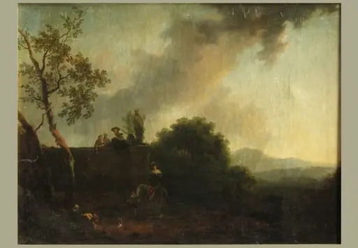 Peisaj cu zidul unei grădini, by Franz Thomas Canton