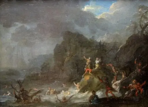Potopul ; pandant: Arca lui Noe, by Franz Thomas Canton