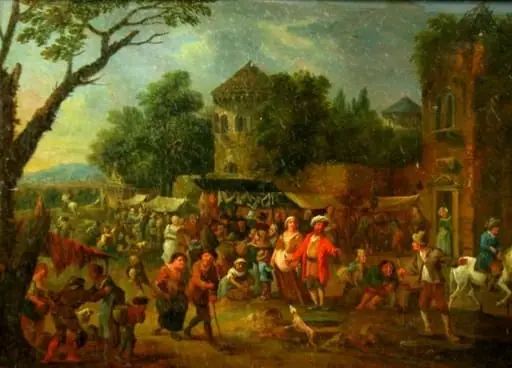 Scenă de târg (Iarmarocul), by Franz Thomas Canton