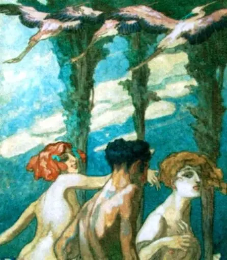 Satyr cu nimfe, by Franz von Bayros