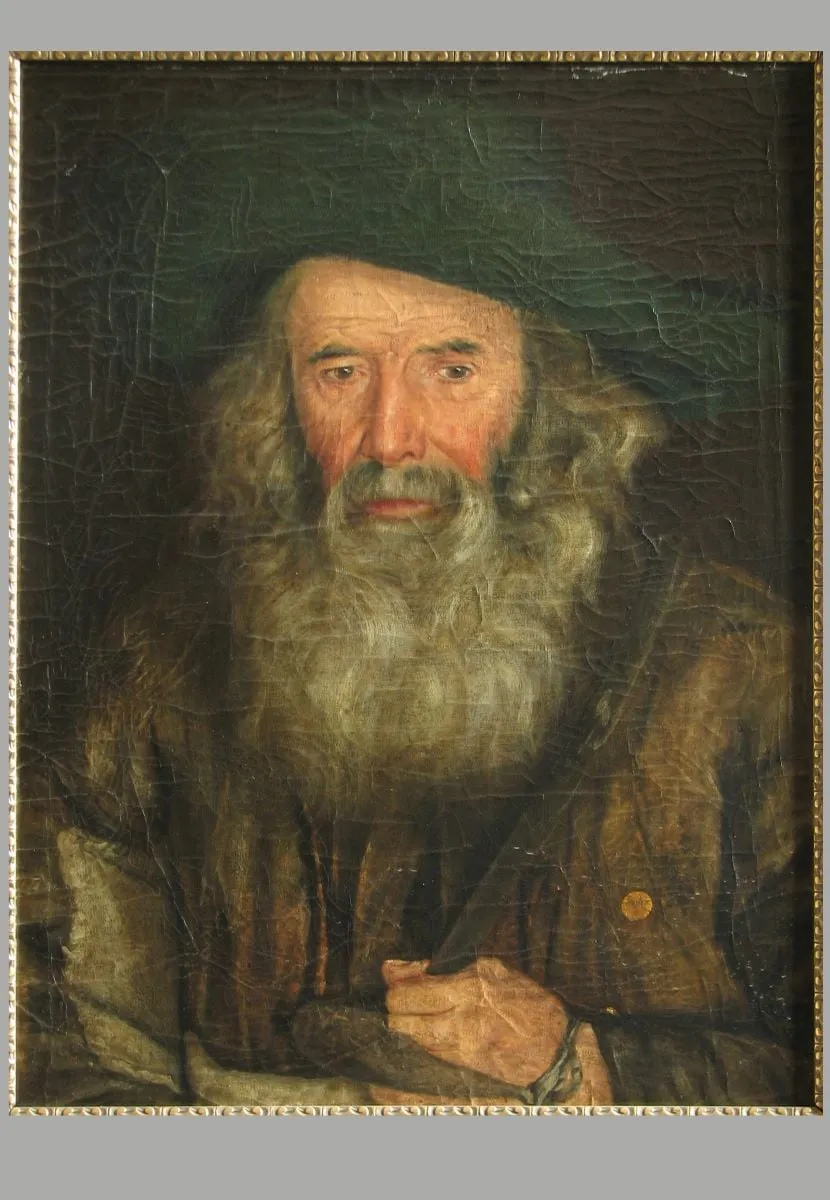 Autoportret în costum tirolez (în registrul inventar: Bătrân cu barbă mare), by Franz von Defregger, 1885