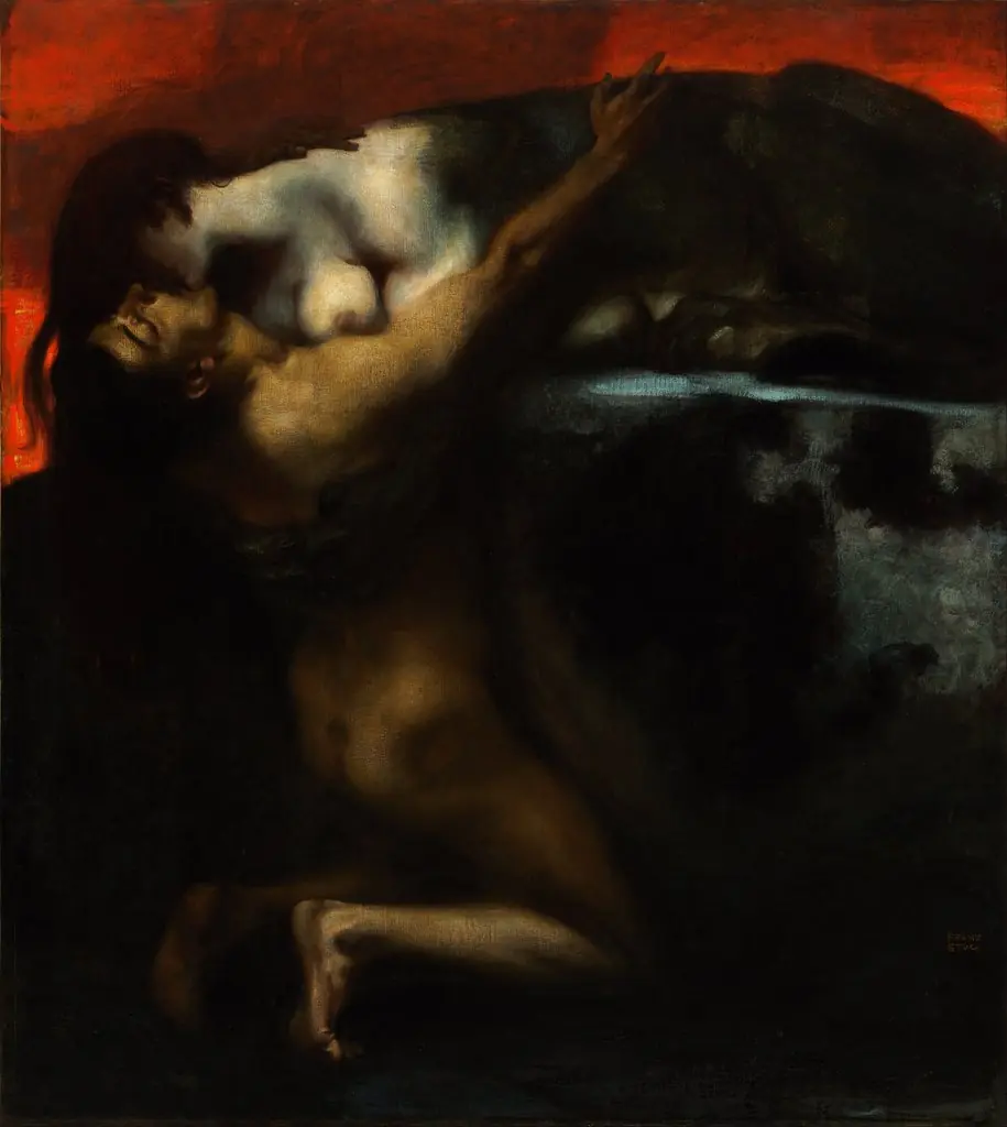 The Kiss of the Sphinx, by Franz von Stuck