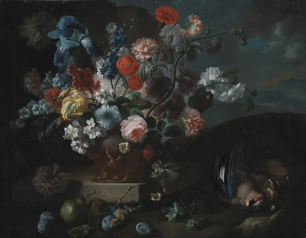 Flower Bowl, by Franz Werner Tamm, oil, 1700