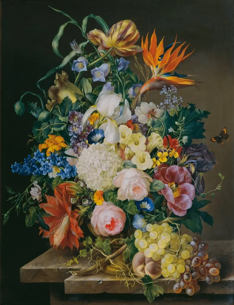 Flower piece, by Franz Xaver Petter, 1831
