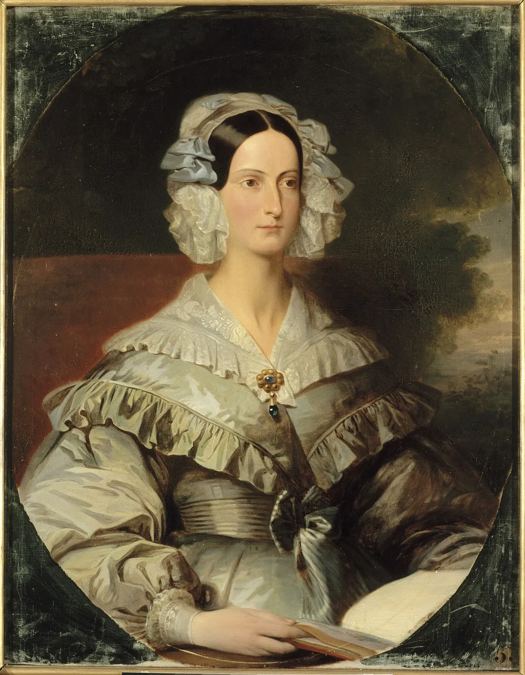 Marie-Christine-Caroline d'Orléans, Duchess of Würtemberg, by Franz Xaver Winterhalter, oil, 1839