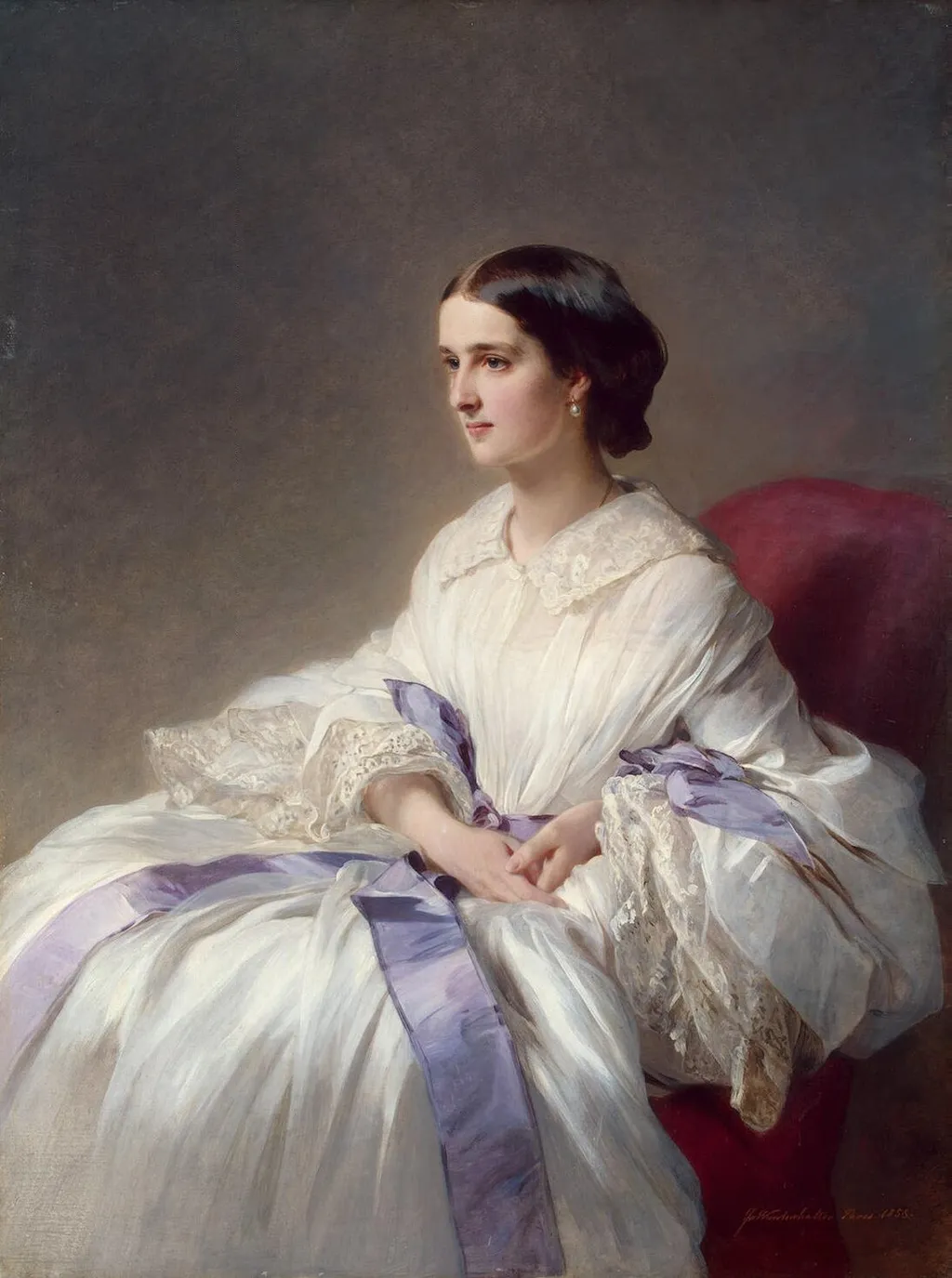 Portrait of Countess Olga Shuvalova, by Franz Xaver Winterhalter, oil, 1858