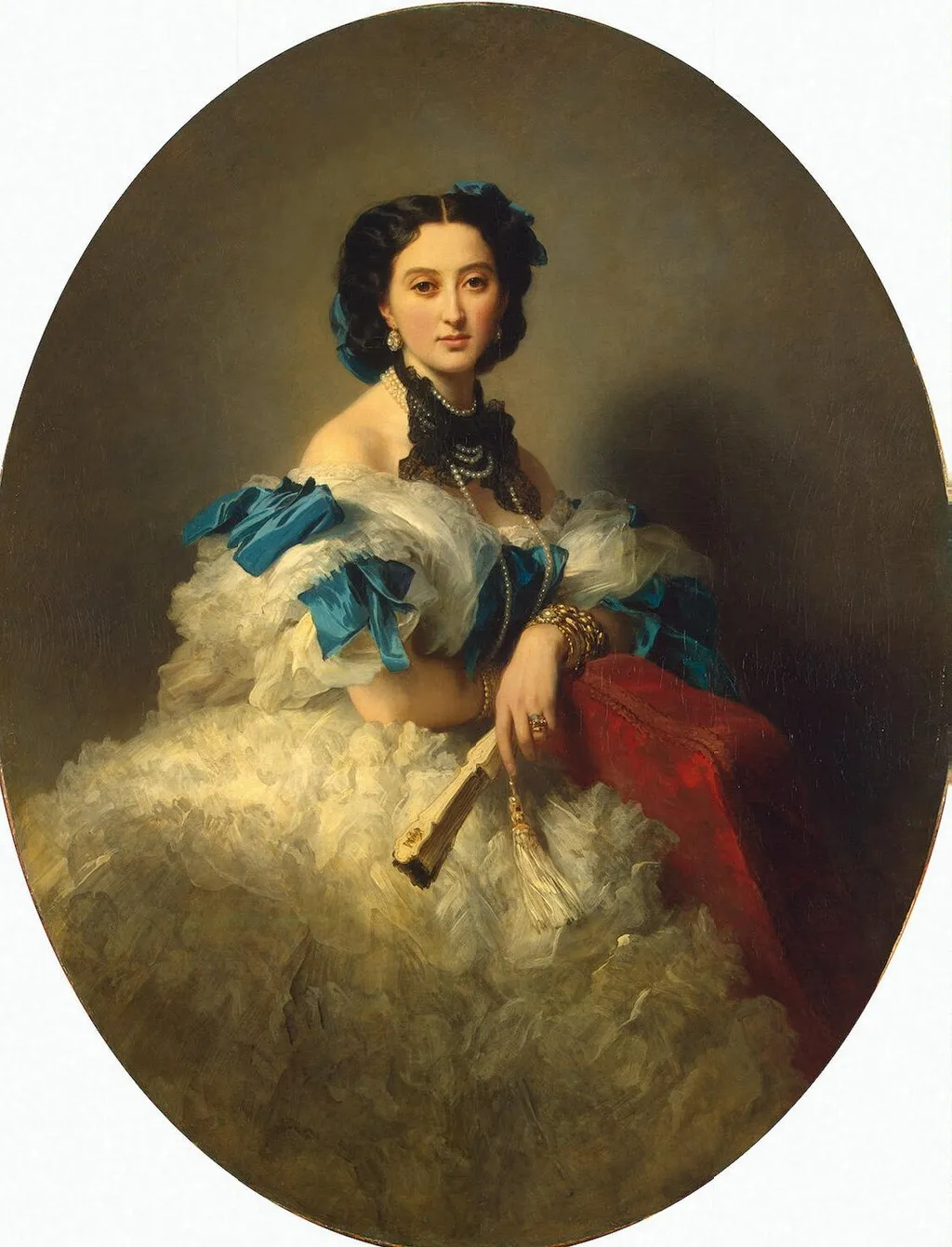 Portrait of Countess Varvara Musina-Pushkina, by Franz Xaver Winterhalter, oil, 1850