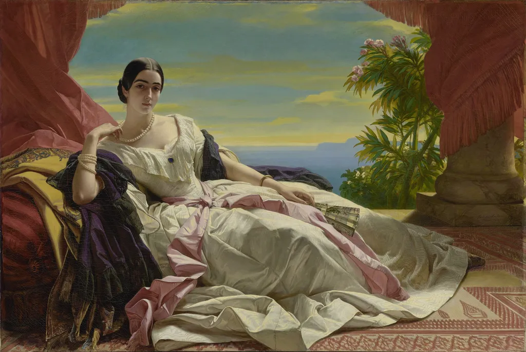 Portrait of Leonilla, Princess of Sayn-Wittgenstein-Sayn, by Franz Xaver Winterhalter, oil, 1843