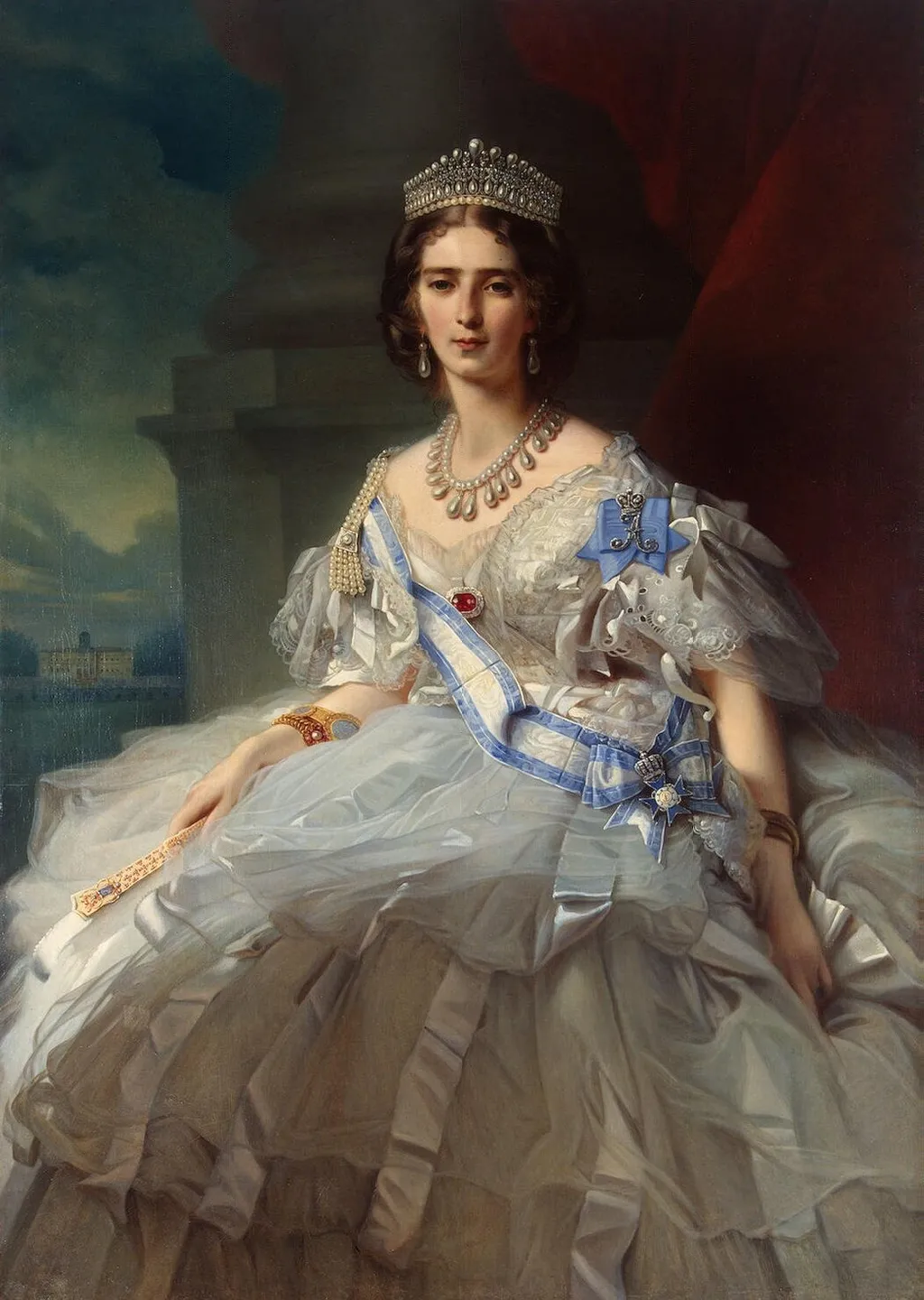 Portrait of Princess Tatyana Yusupova, by Franz Xaver Winterhalter, oil, 1858