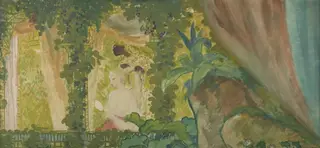 Frau bei Toilette in Veranda, by Karl Walser