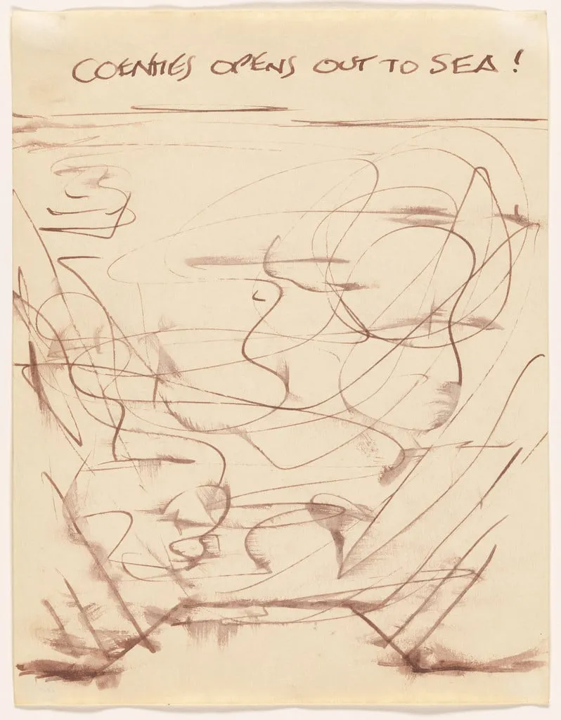 Untitled, by Fred Mitchell, ink, 1958