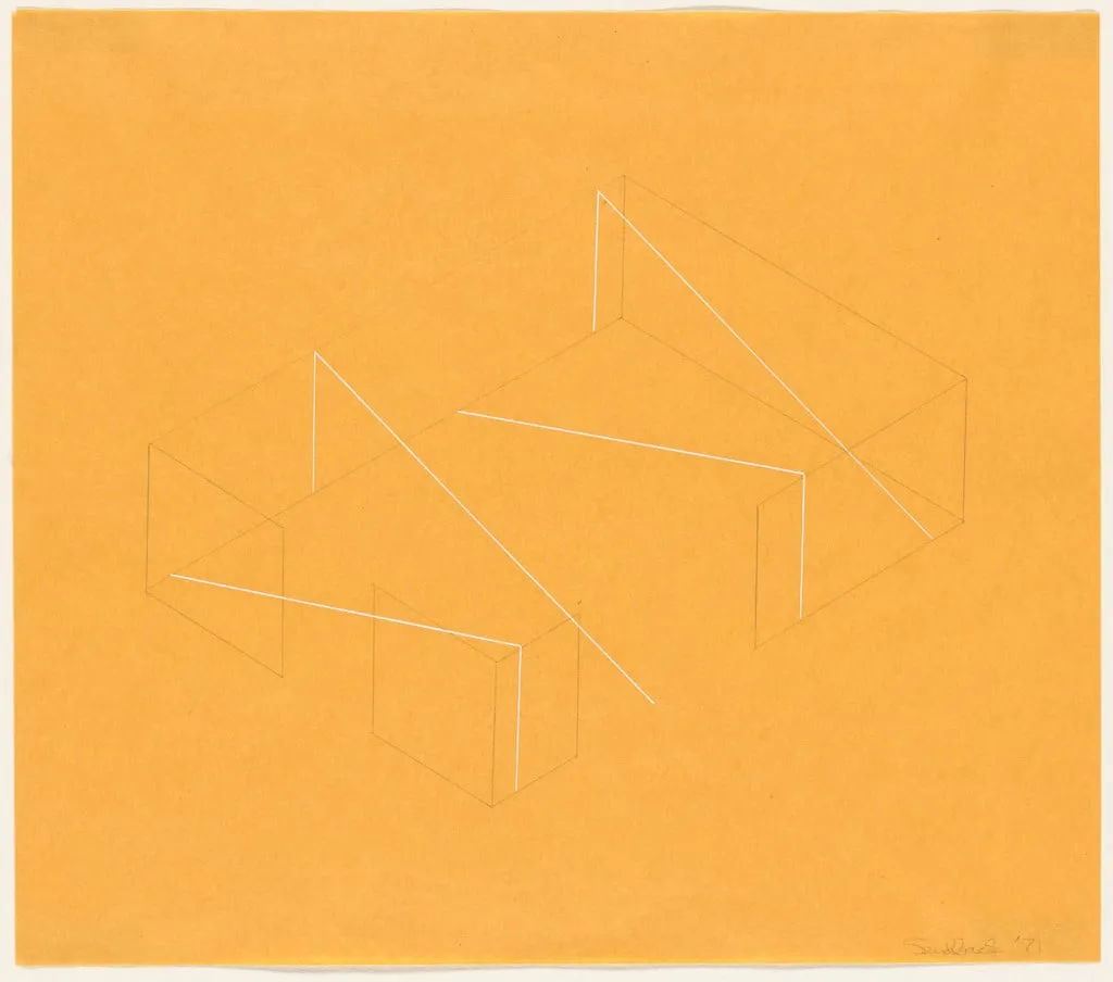Untitled, by Fred Sandback, graphite, 1971