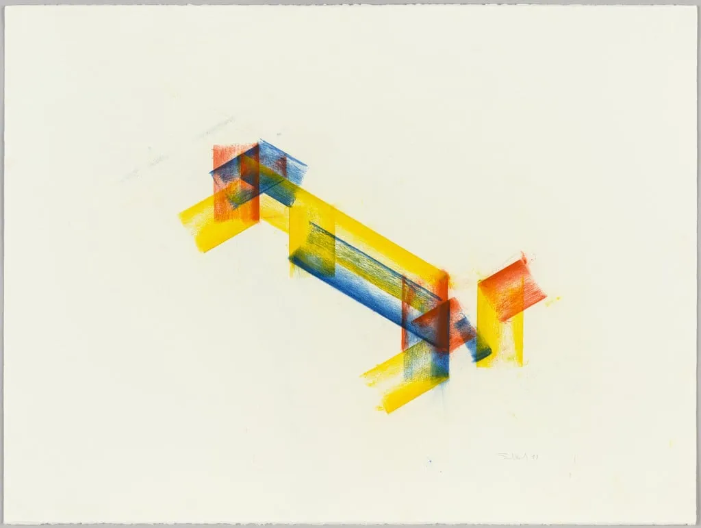 Untitled, by Fred Sandback, pastel, 1991