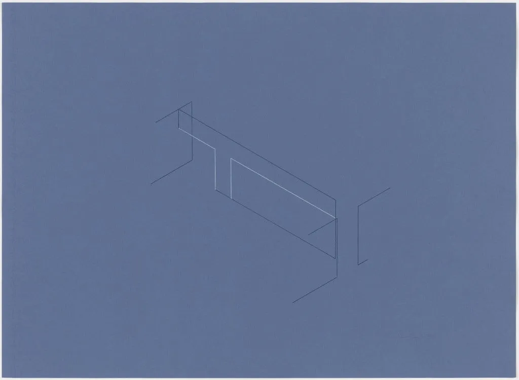 Untitled, by Fred Sandback, graphite, 1985