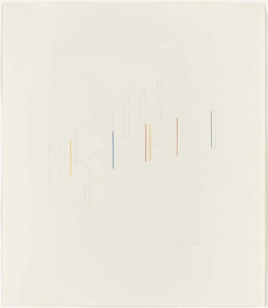 Untitled, by Fred Sandback, graphite, 1993