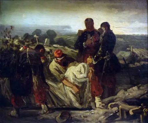 Înmormântarea unui zuav, by Frédéric Adolphe Yvon