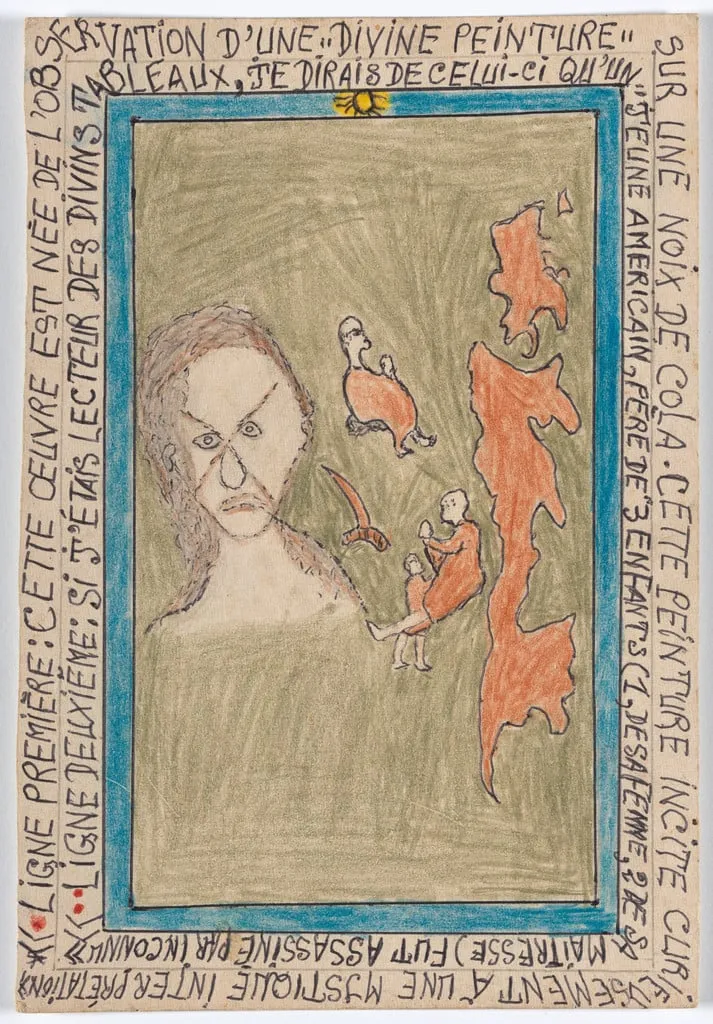 Untitled, by Frédéric Bruly Bouabré, graphite, 1993