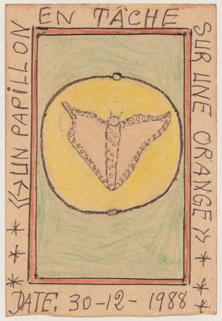 Untitled, by Frédéric Bruly Bouabré, graphite, 1988
