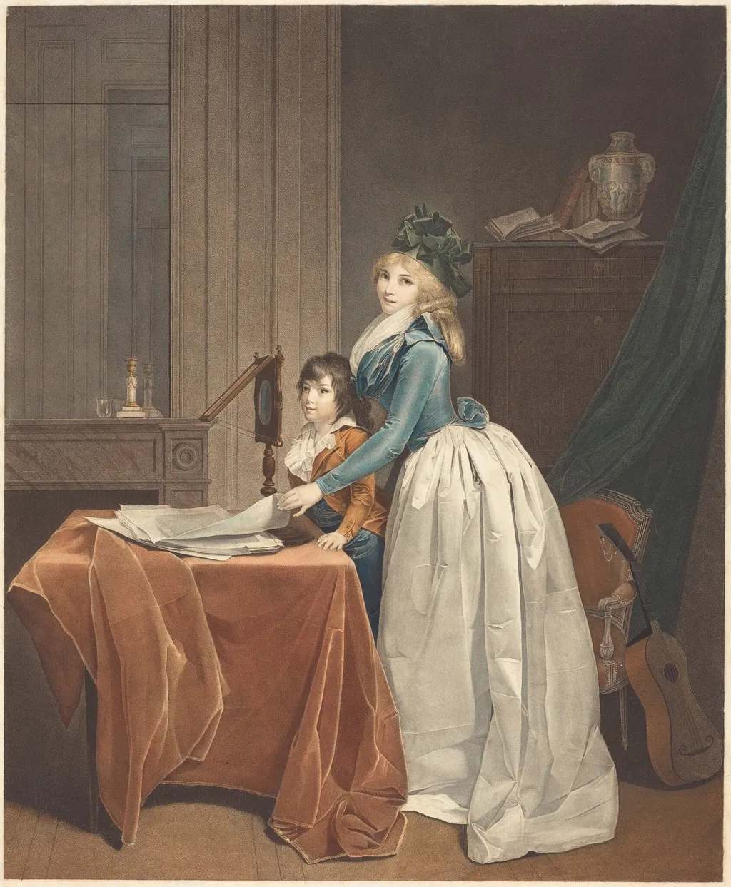 L'Optique (The Optical Viewer), by Frédéric Cazenave, ink, 1793