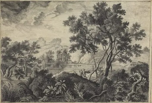 Classical Landscape with a Tempietto, by Frédéric de Moucheron