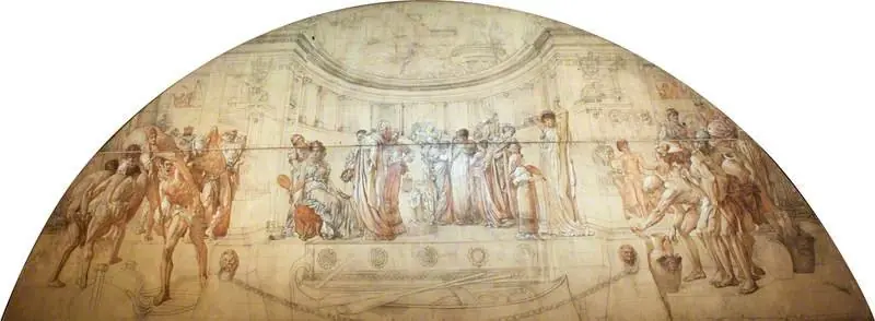 The Arts of Industry as Applied to Peace (full-scale cartoon for a wall painting in the Victoria and Albert Museum), by Frederic Leighton