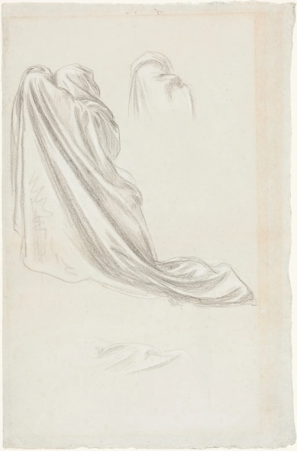 Study for "The Wise and Foolish Virgins", by Frederic, Lord Leighton, chalk, 1863