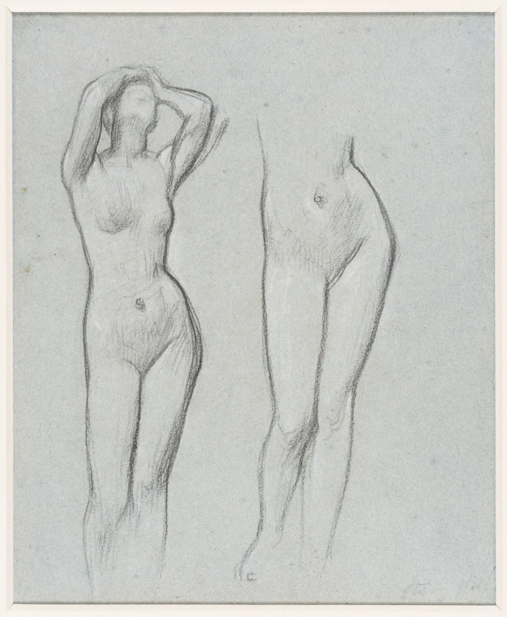 Two studies for 'Electra at the tombo of Agamemnon', by Frederic, Lord Leighton, 1850