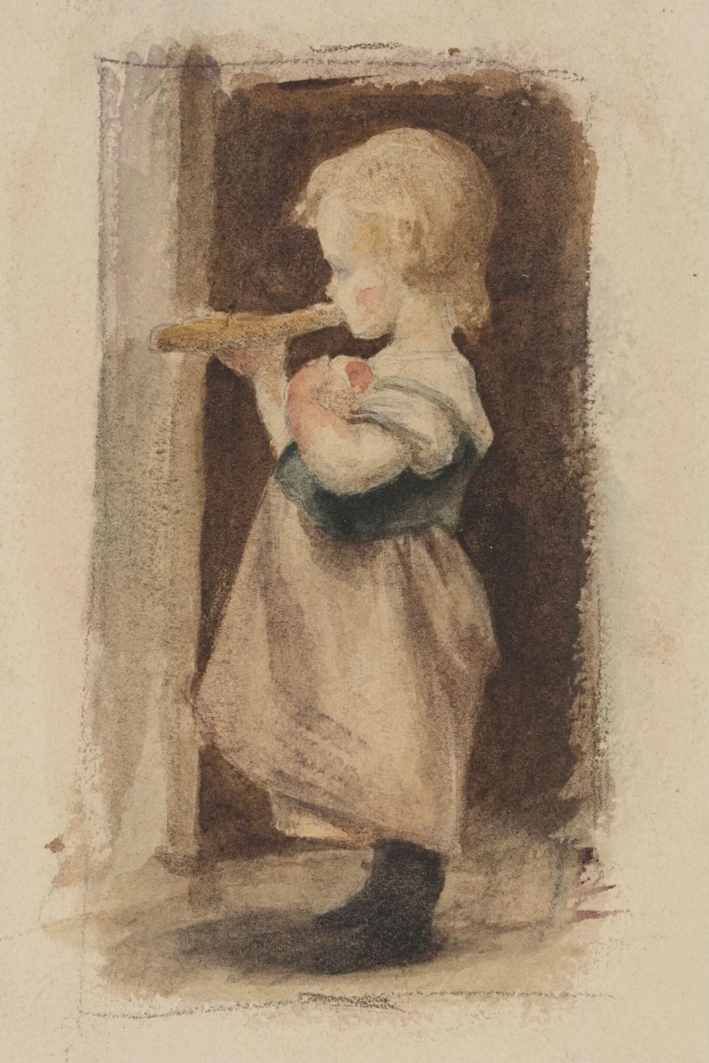 Untitled, by Frederic, Lord Leighton, watercolor, 1850